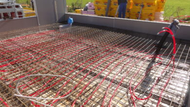 Bauteilaktivierung auf der Baustelle. Copyright: ZAB