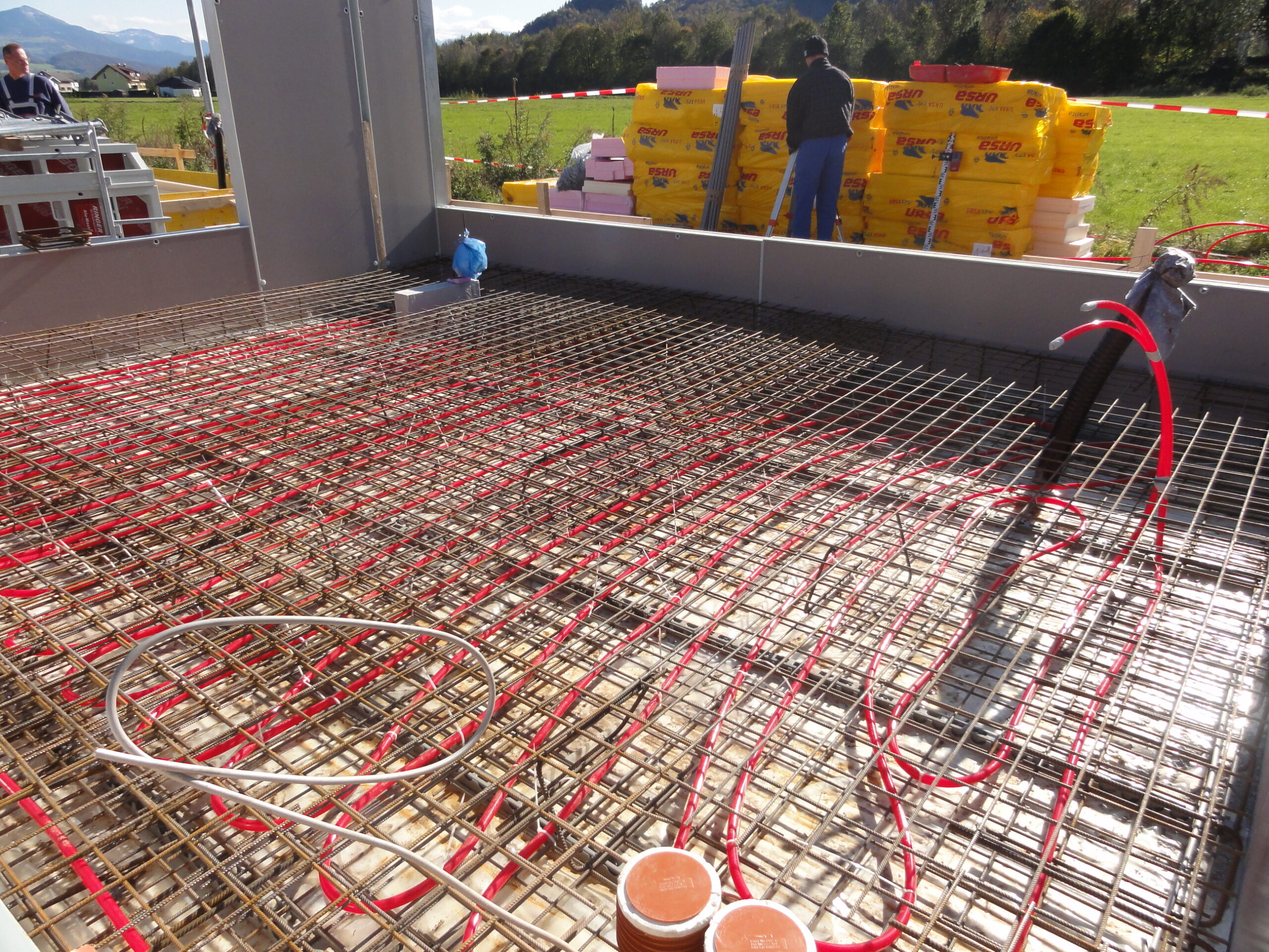 Bauteilaktivierung auf der Baustelle. Copyright: ZAB