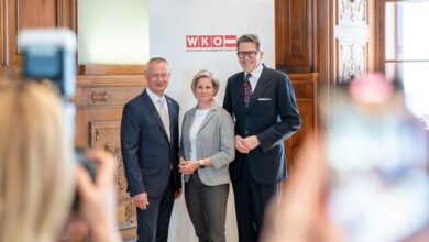 Manfred Denk, Manuela Kuterer und Harald Mahrer. Copyright: Zsolt Martin
