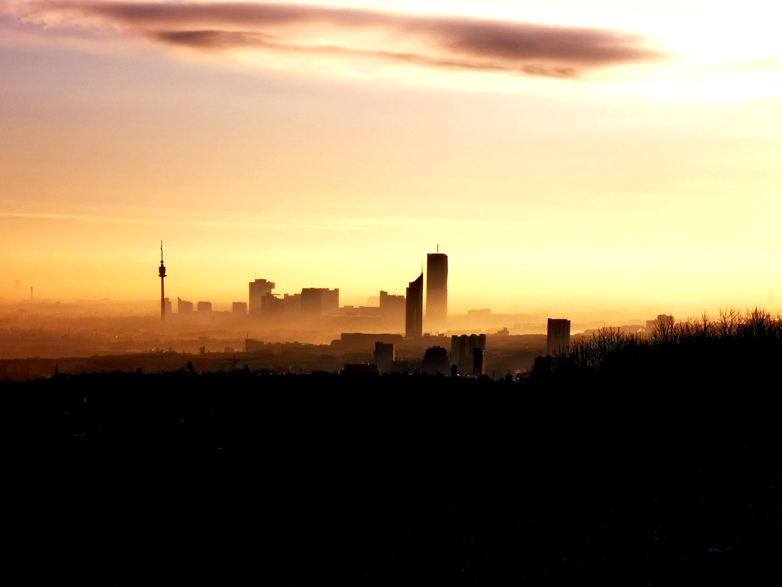 Morgenröte über Wien