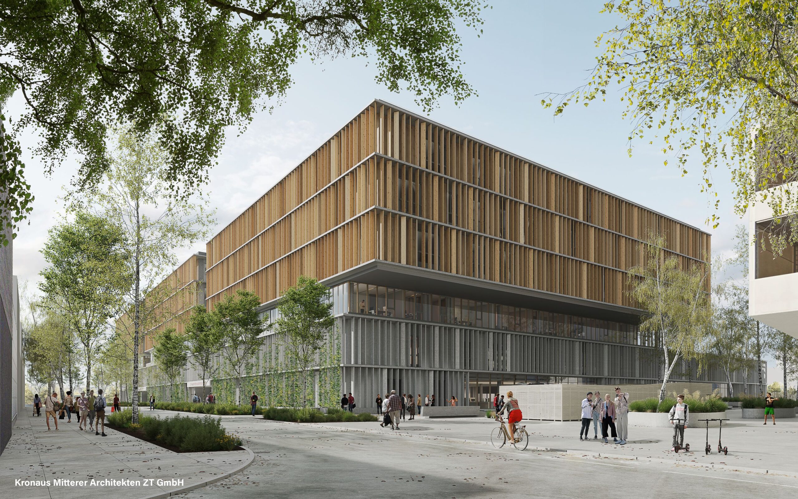 Mit einem PPP-Modell finanziert: Zentralberufsschule in Wien Aspern. Copyright: Kronaus_Mitterer Architekten ZT GmbH