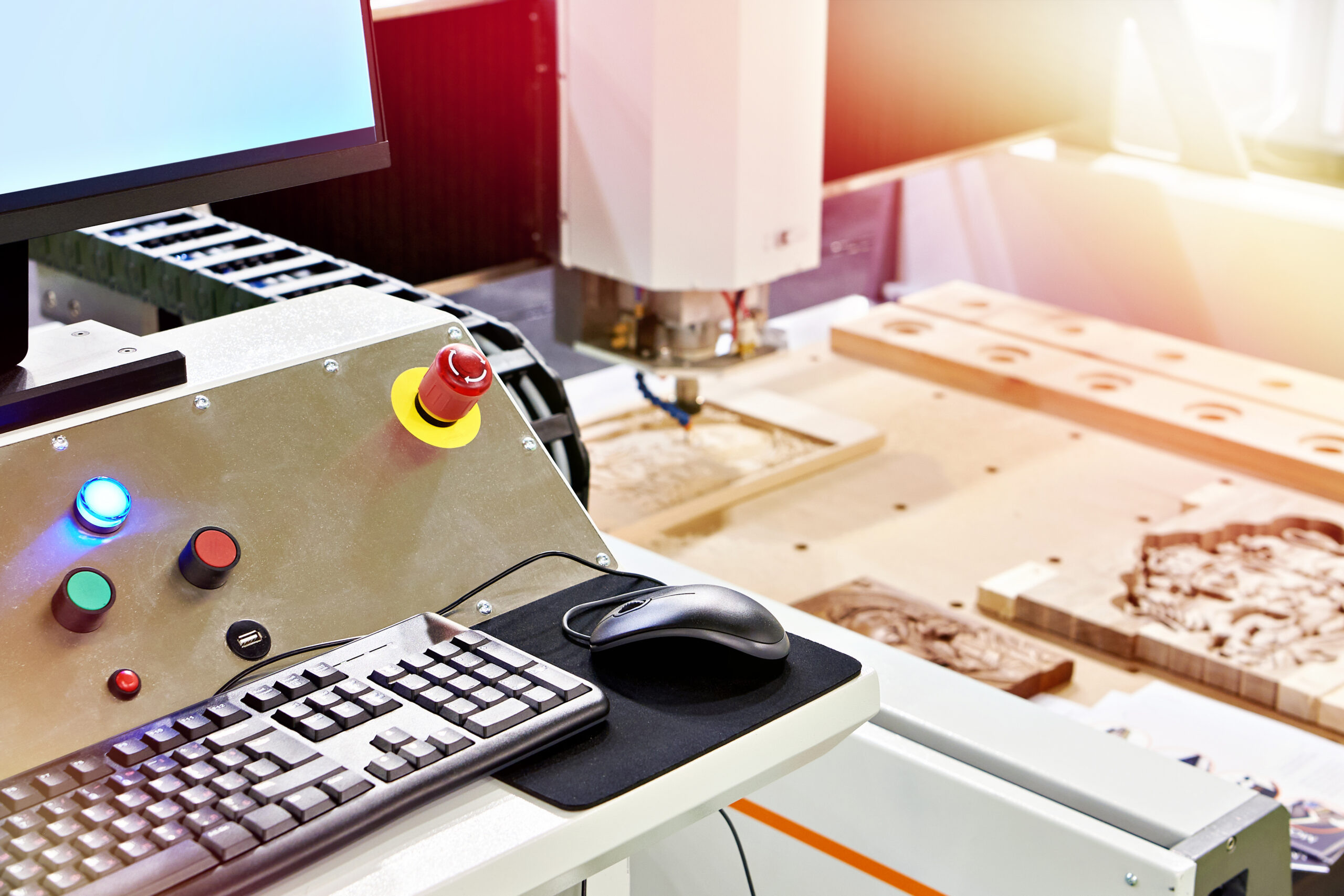 Monitor control panel CNC milling and engraving machine woodworking industrial