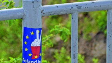 Grenzpfahl an der polnisch-deutschen Grenze