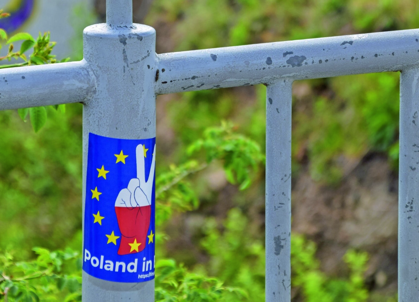 Grenzpfahl an der polnisch-deutschen Grenze