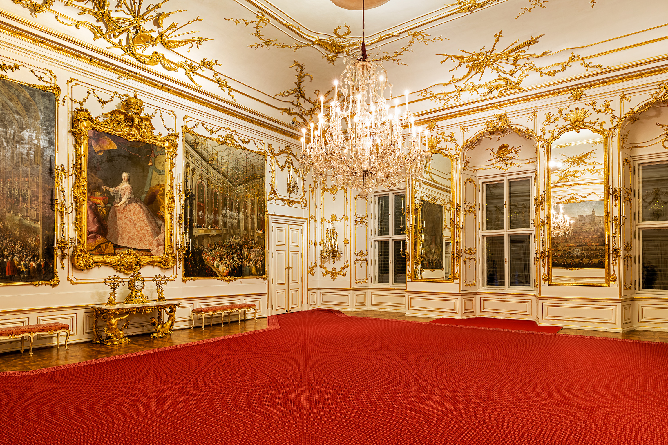 Der berühmte Zeremoniensaal in Schönbrunn wird restauriert. © Schloß Schönbrunn Kultur-u. Betriebsges.m.b.H. Foto_ Alexander Eugen Koller