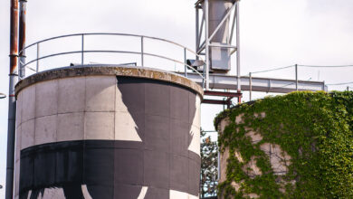Altes Silo einer Tischlerei