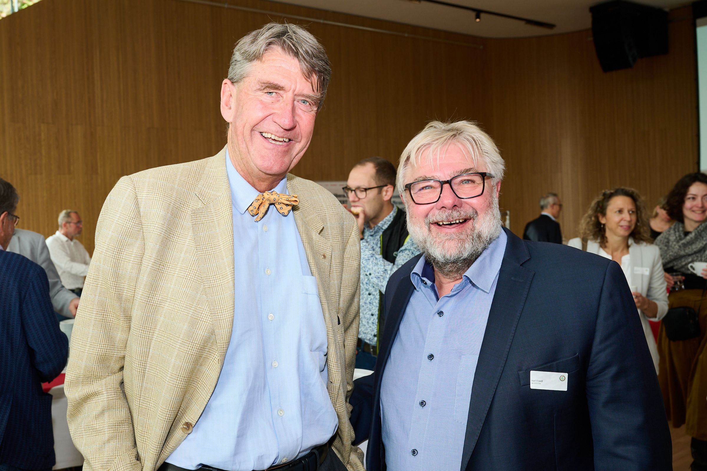 Christoph M. Achammer (ATP Planungs- und Beteiligungs AG) und Karl Friedl (M.O.O.CON), zwei der Gründerväter der IG Lebenszyklus Bau