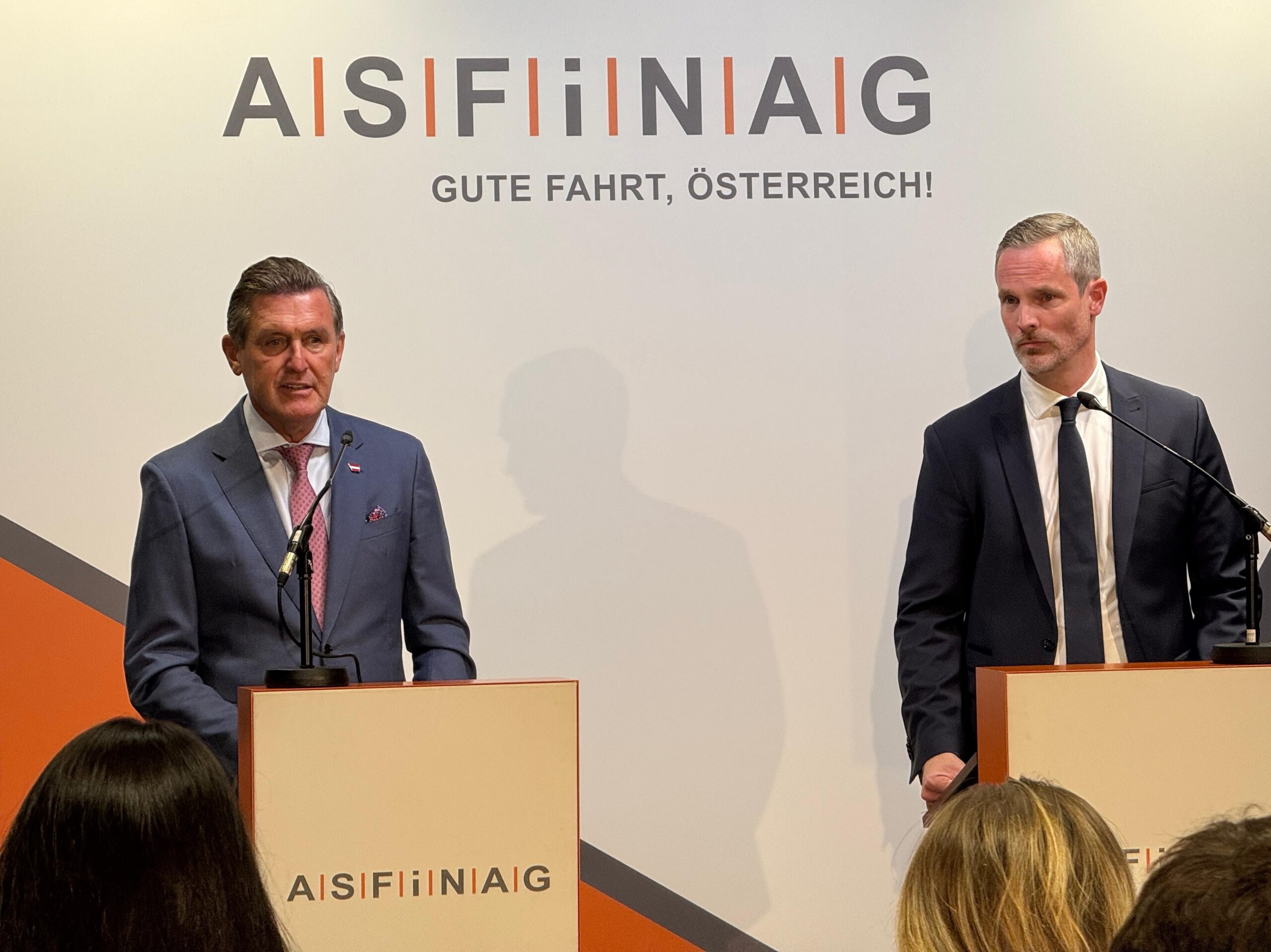 Verkehrsminister Peter Hanke (l.) und Asfinag-Vorstand Hartwig Hufnagl. Copyright: Asfinag