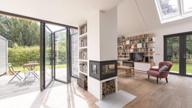 Falt-Schiebe-Systeme ermöglichen es, die gesamte Front zu öffnen und so in kurzer Zeit einen intensiven Luftaustausch zu schaffen. © Sunflex