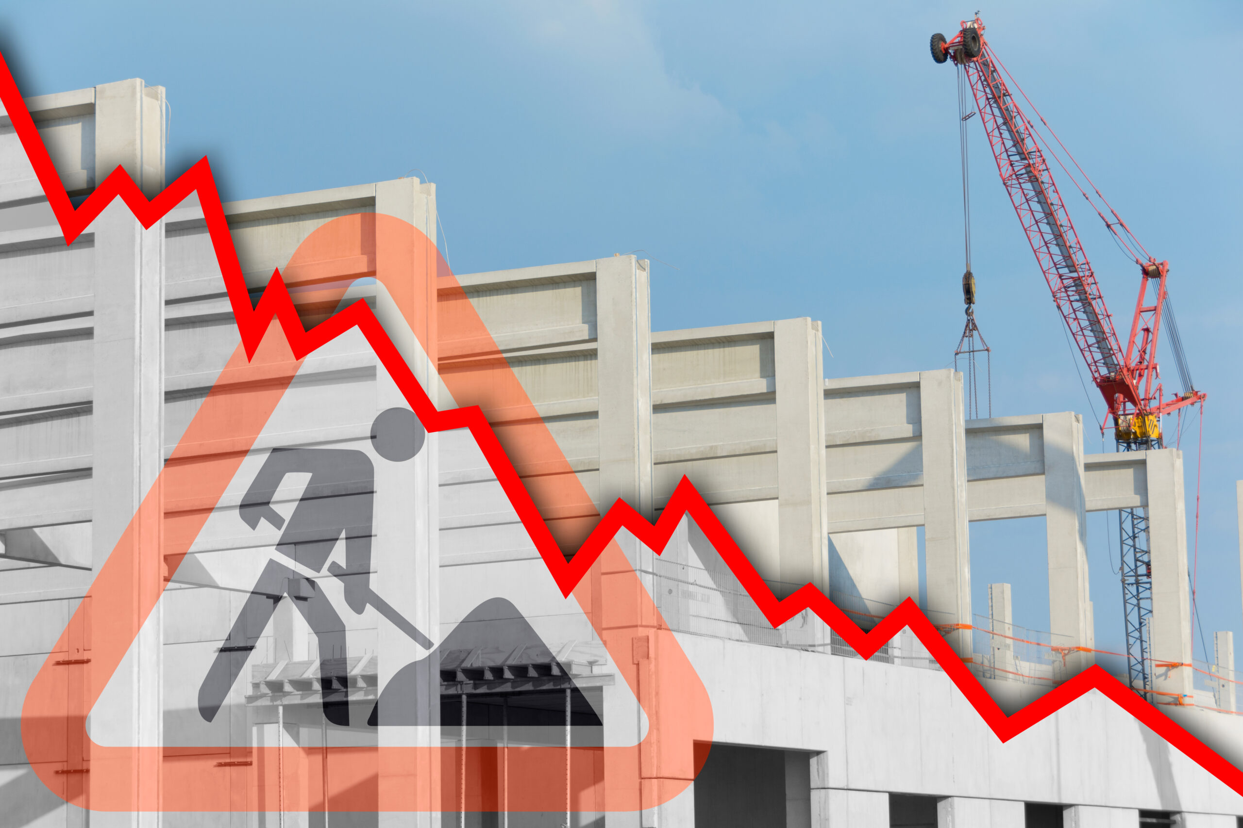 Der Bau schrumpft weiter. Copyright: DesignRage istock getty images plus