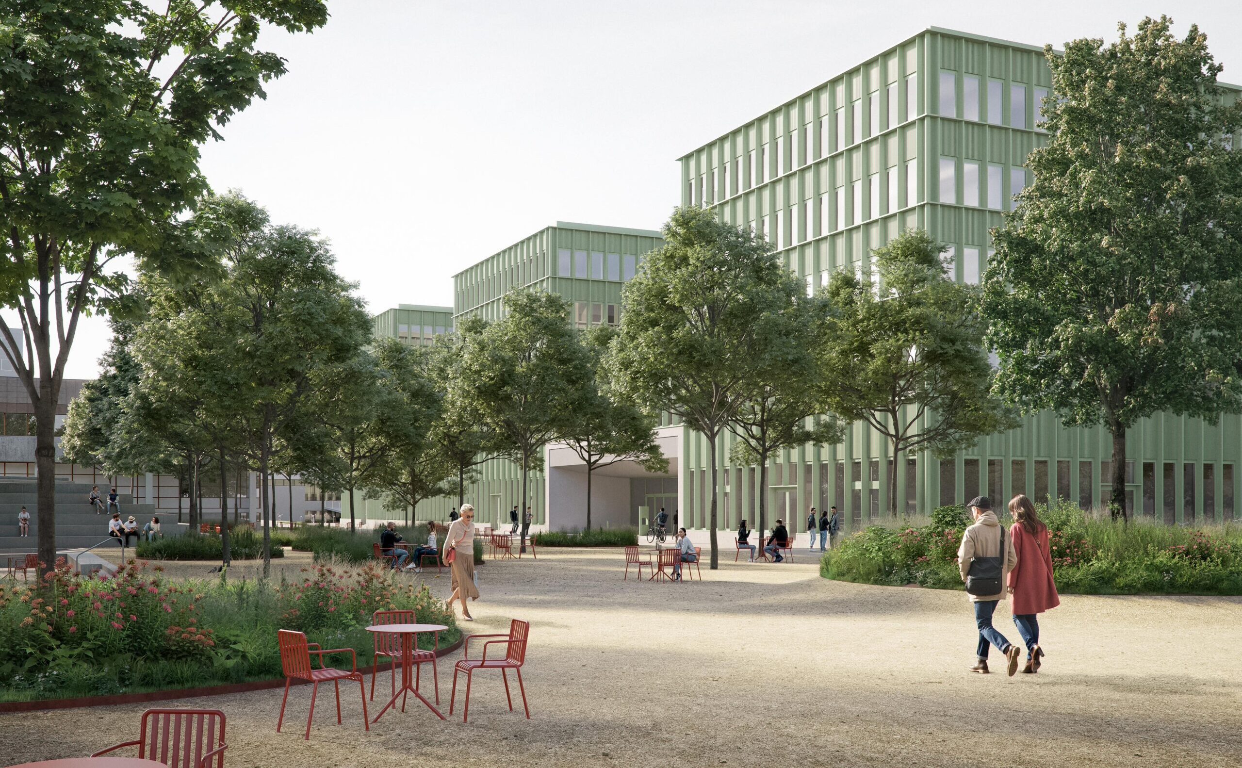 Haus der Physik Innsbruck. Visualisierung des Neubaus am Campus Technikerstraße