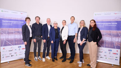 Am 22. Mai 2025 fand in Wien der erste österreichische Sanierungsgipfel statt – initiiert von IG Lebenszyklus Bau, Renowave.At und der Bundeskammer der Ziviltechniker*innen. © sanierungsgipfel.at