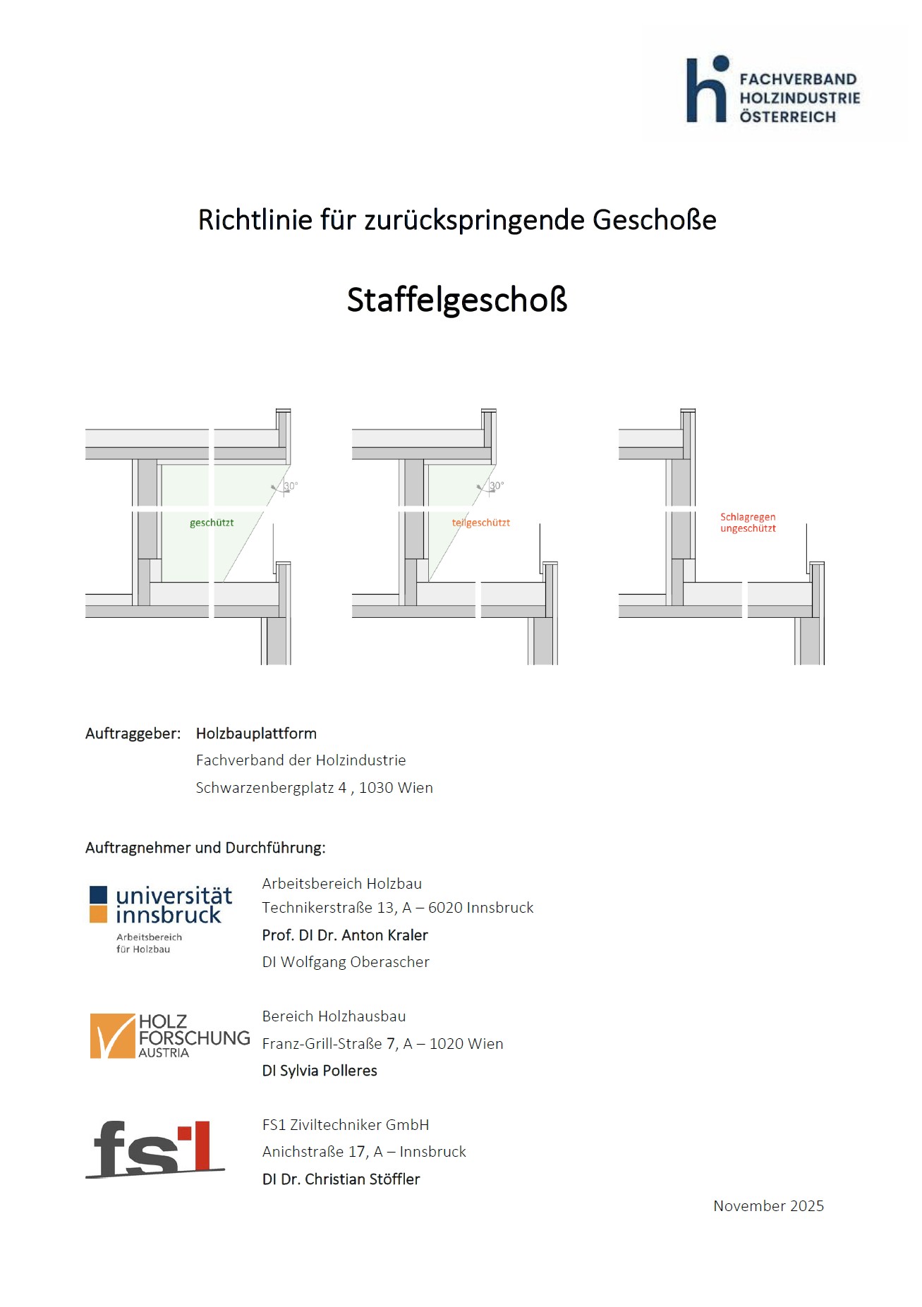 Eine neue Richtlinie liefert Lösungsvorschläge und praxisnahe Hinweise für die Planung und Ausführung zurückspringender Geschosse. © HFA