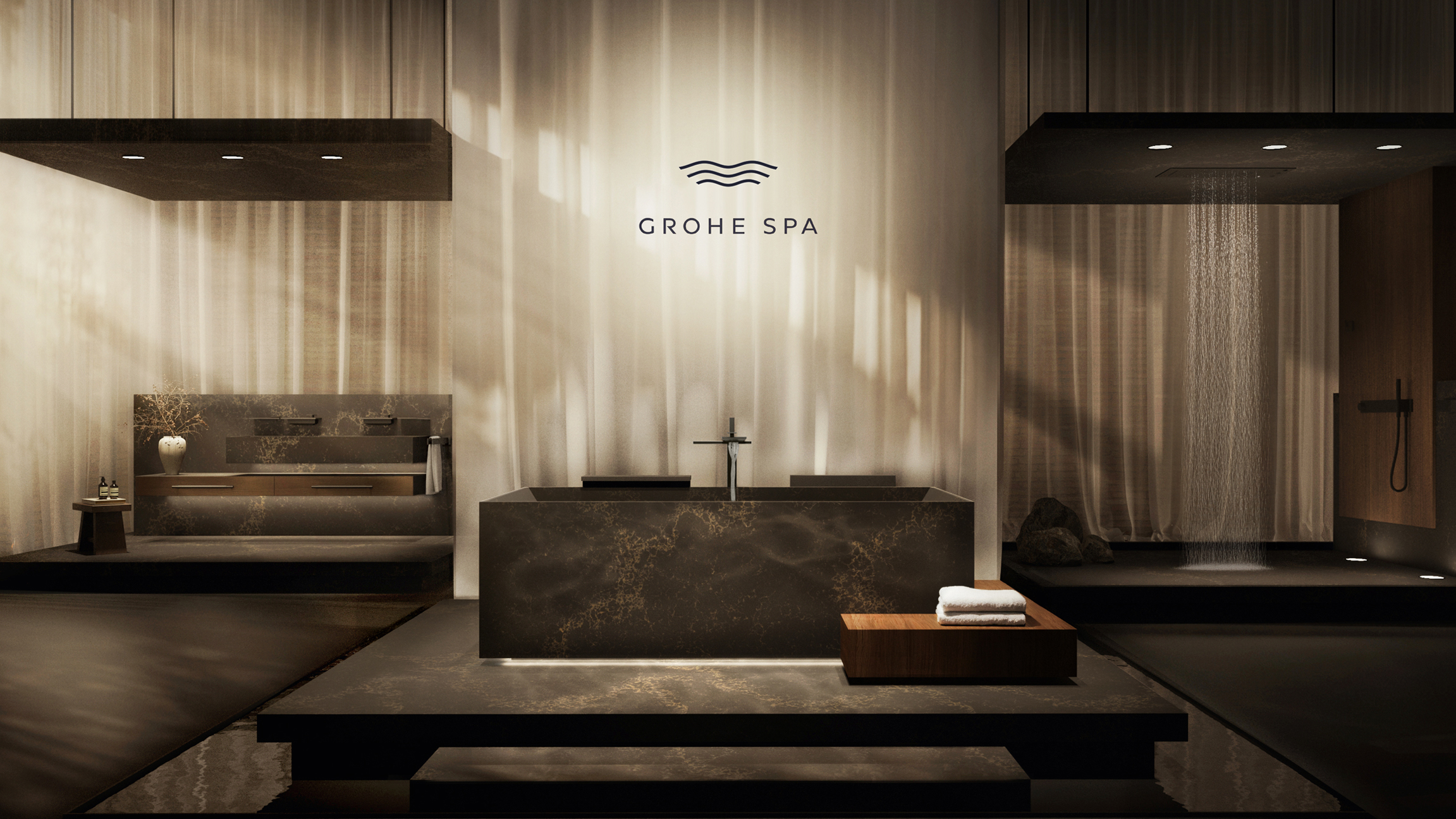 Das Grohe Spa Aqua Sanctuary auf der Mailänder Designweek. © Grohe