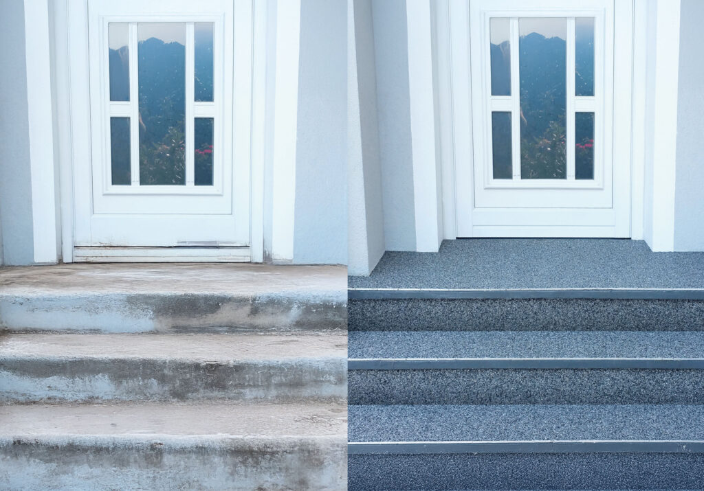 Modern, robust und
pflegeleicht: Der Natursteinteppich von
Murexin.
© Murexin