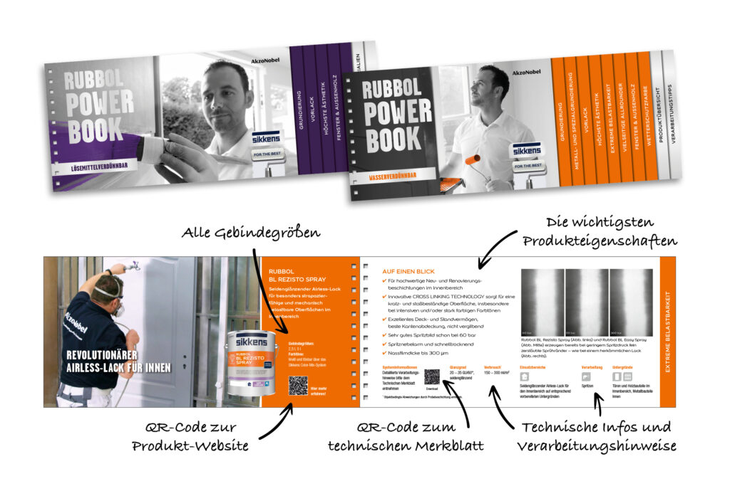 Das Rubbol Power Book ist ein kompakter Lack-Kompetenzfolder mit allen relevanten Informationen zu den Rubbol Produkten – klar getrennt nach wasser- und lösemittelverdünnbaren Systemen. 
© Sikkens