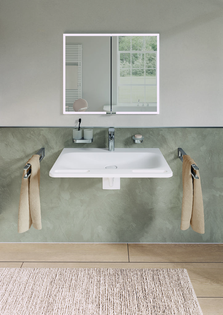 Unterfahrbarer Waschtisch Vigour Derby: im Sitzen waschen.