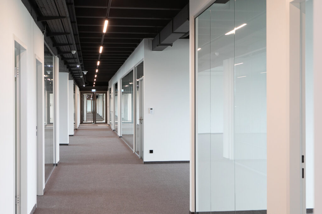 Das runderneuerte Bürogebäude von innen.
