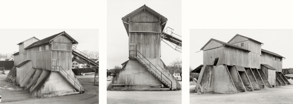 Bernd & Hilla Becher
"Kieswerk", Oberbüren, St. Gallen, Schweiz, 2001, 3 Silbergelatineabzüge