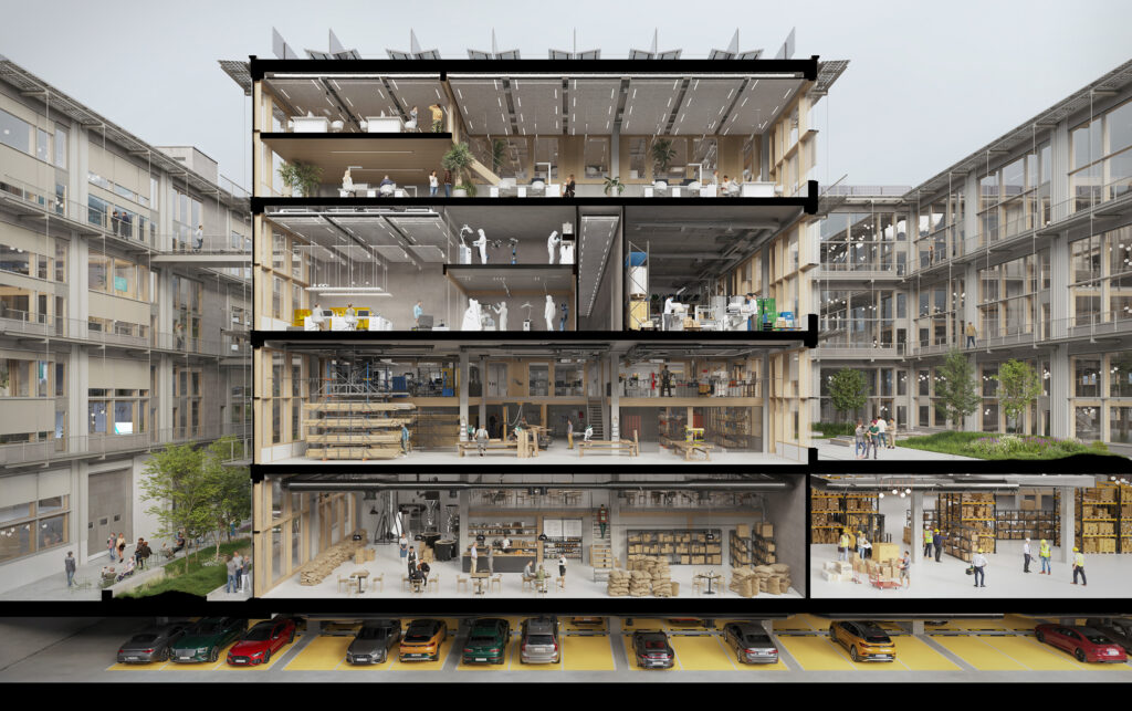 Yond - Foto 2: Projekt Yond in Zürich: Gewerbe- und Produktionsflächen auf 35.000 Quadratmetern.