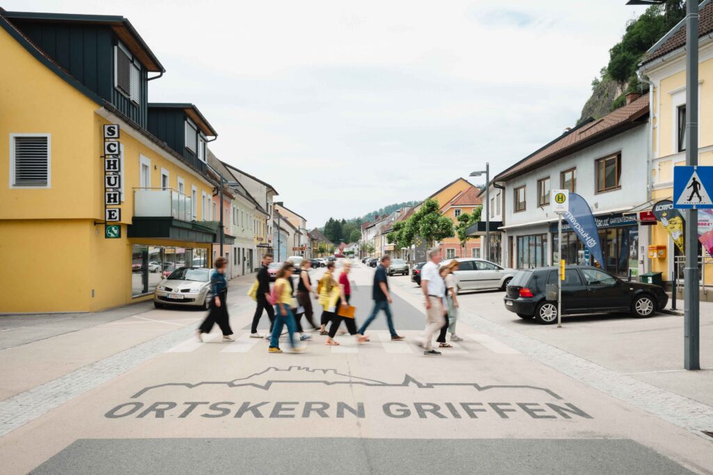 Die Ortseinfahrt von Griffen (Kärnten)