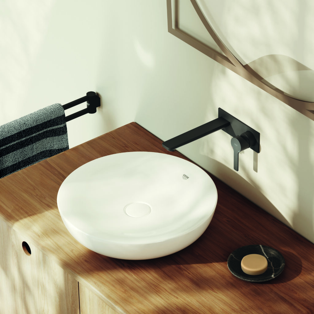 Waschtischarmatur L Matt Black gebürstet aus der Kollektion Lineare von Grohe