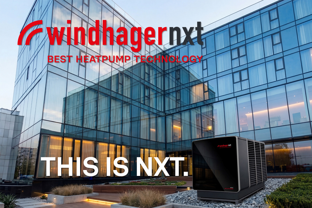 Wer Wärmepumpe sagt, meint windhagerNXT. Wer effizient Heizen und Kühlen will, braucht windhagerNXT.