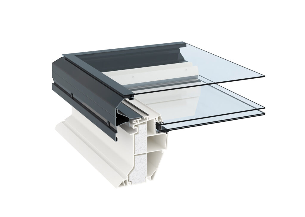 Das „Velux Flachdach-Fenster Glas-Kuppel“ erreicht durch die im Basiselement integrierte 2-fach-Verglasung einen sehr guten Wärmedämmwert von 0,75 W/(m²K).  