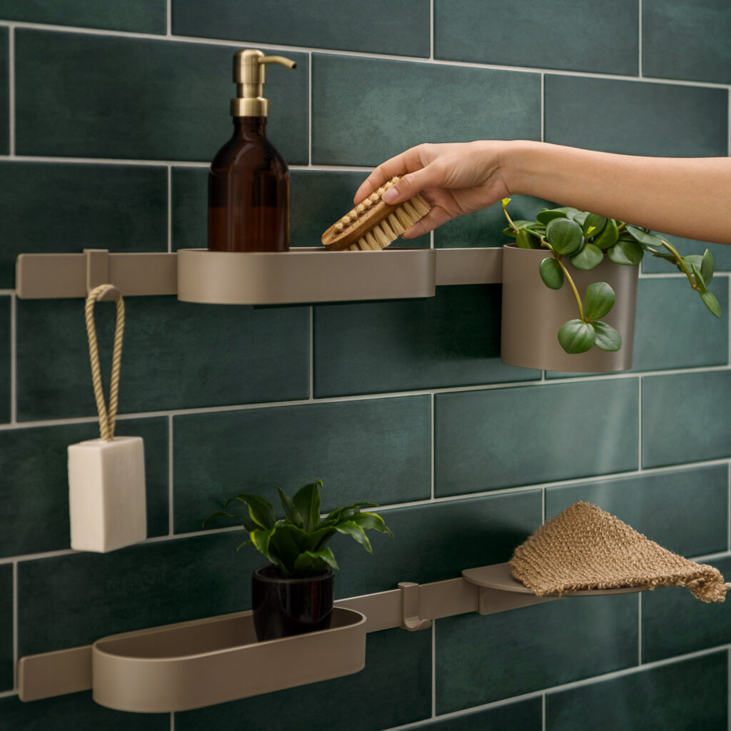 Hansgrohe: Auch mit Accessoires lässt sich Platz sparen.