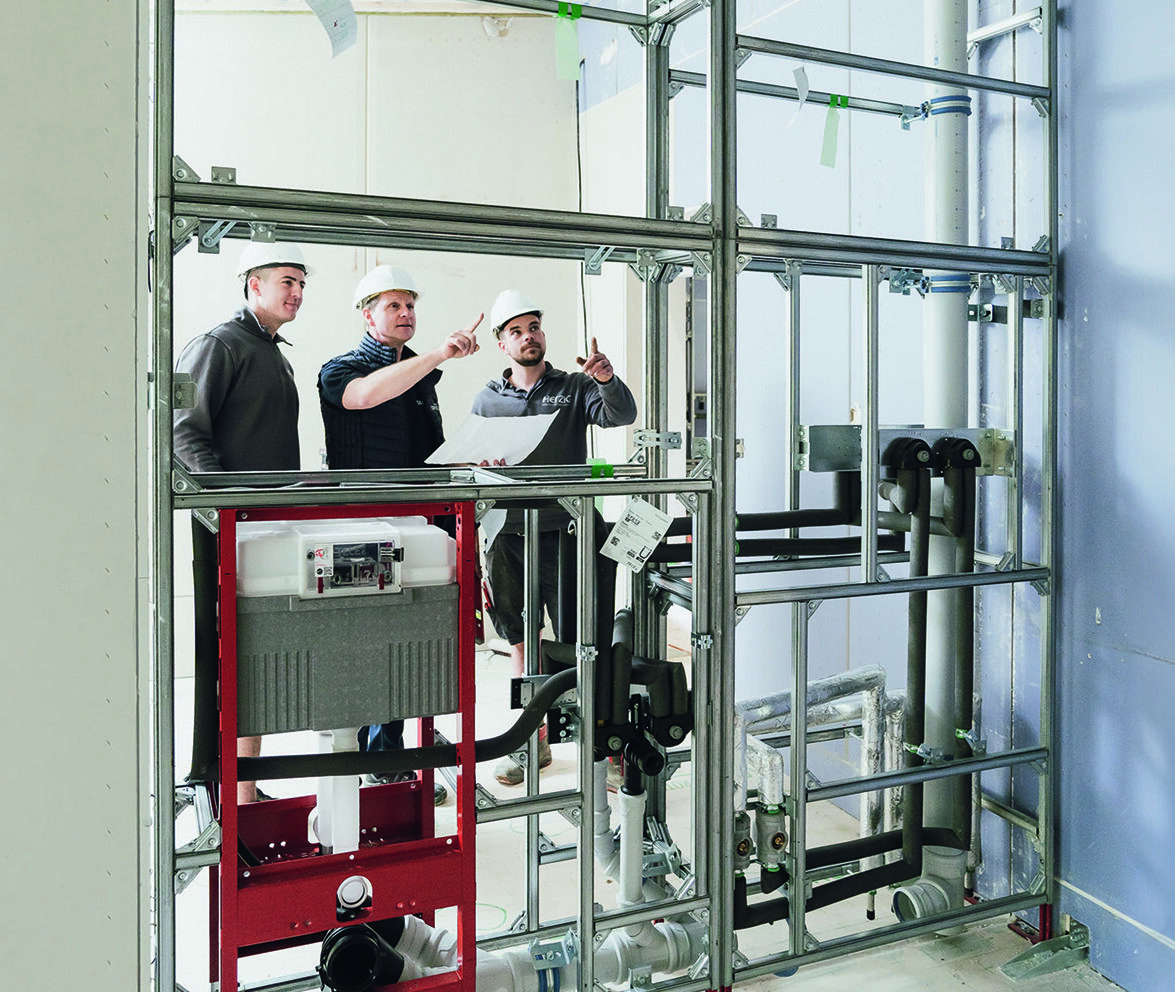 Tece-Technik in der Trennwand