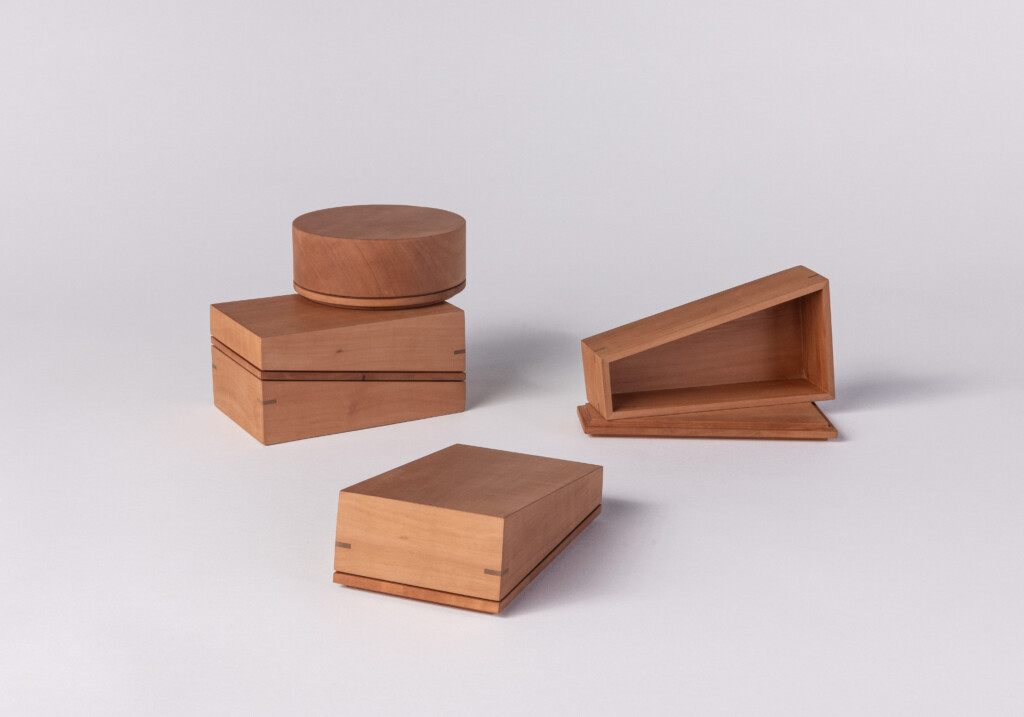 Käseboxen "Dreierlei "von Leonie Barner für die Tischlerei Rüscher.