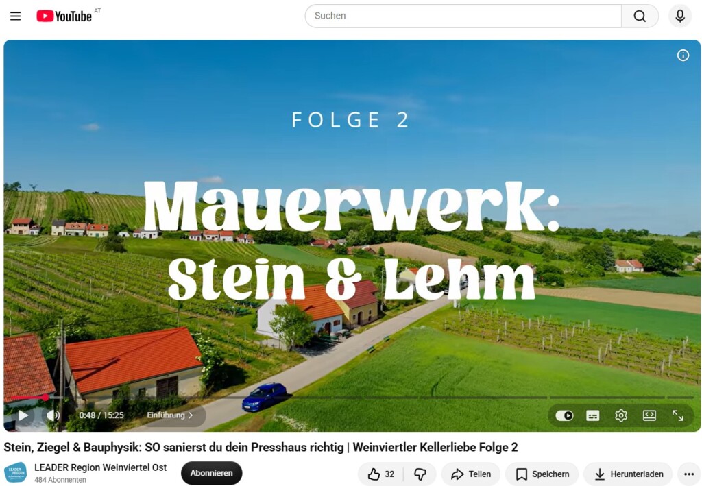 Weinviertel NÖ: Ein Filmprojekt im Rahmen eines Leader Projektes führt durch die wesentlichen baulichen Themen von Weinviertler Kellergassen.