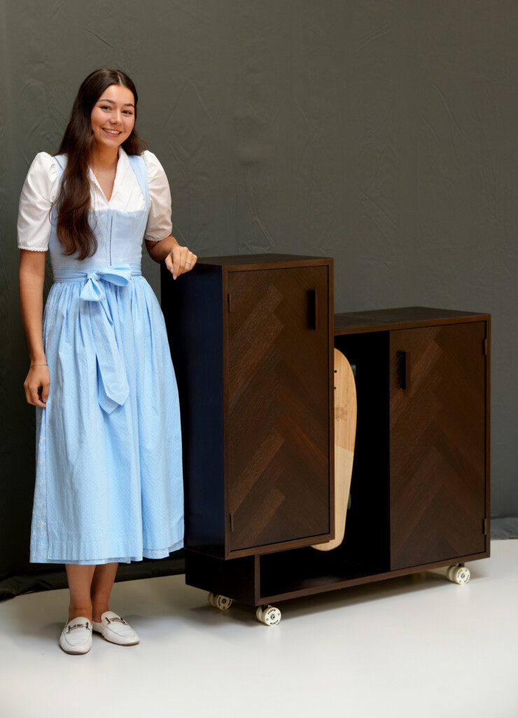 Theresa Grill begeisterte mit ihrem „Shaka“-Board aus edlem Holz.